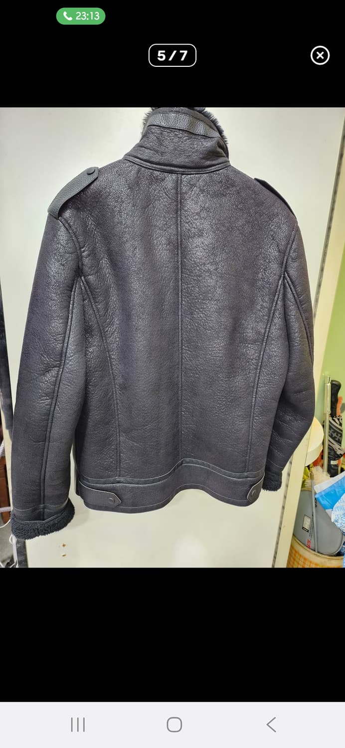 Panicale Italy 블랙 무스탕 자켓 사이즈90 상품이미지5