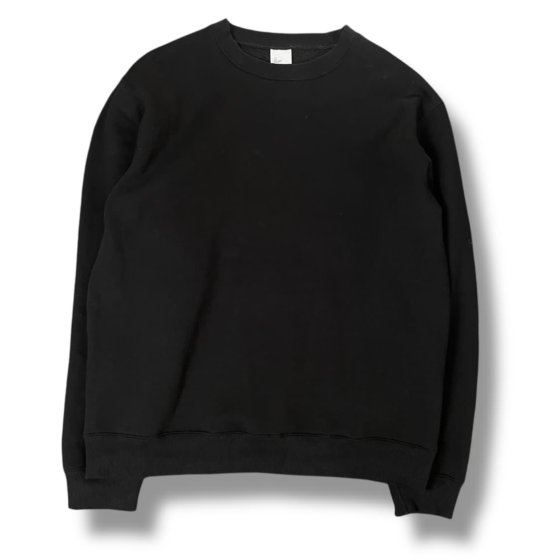 GALLERY 백로고 레터링 블랙 기모 맨투맨 XL 상품이미지1