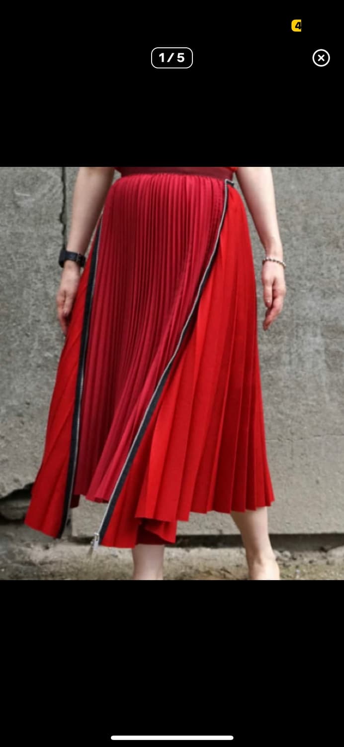 Sacai 사카이 멜튼 플리츠 스커트 상품이미지5