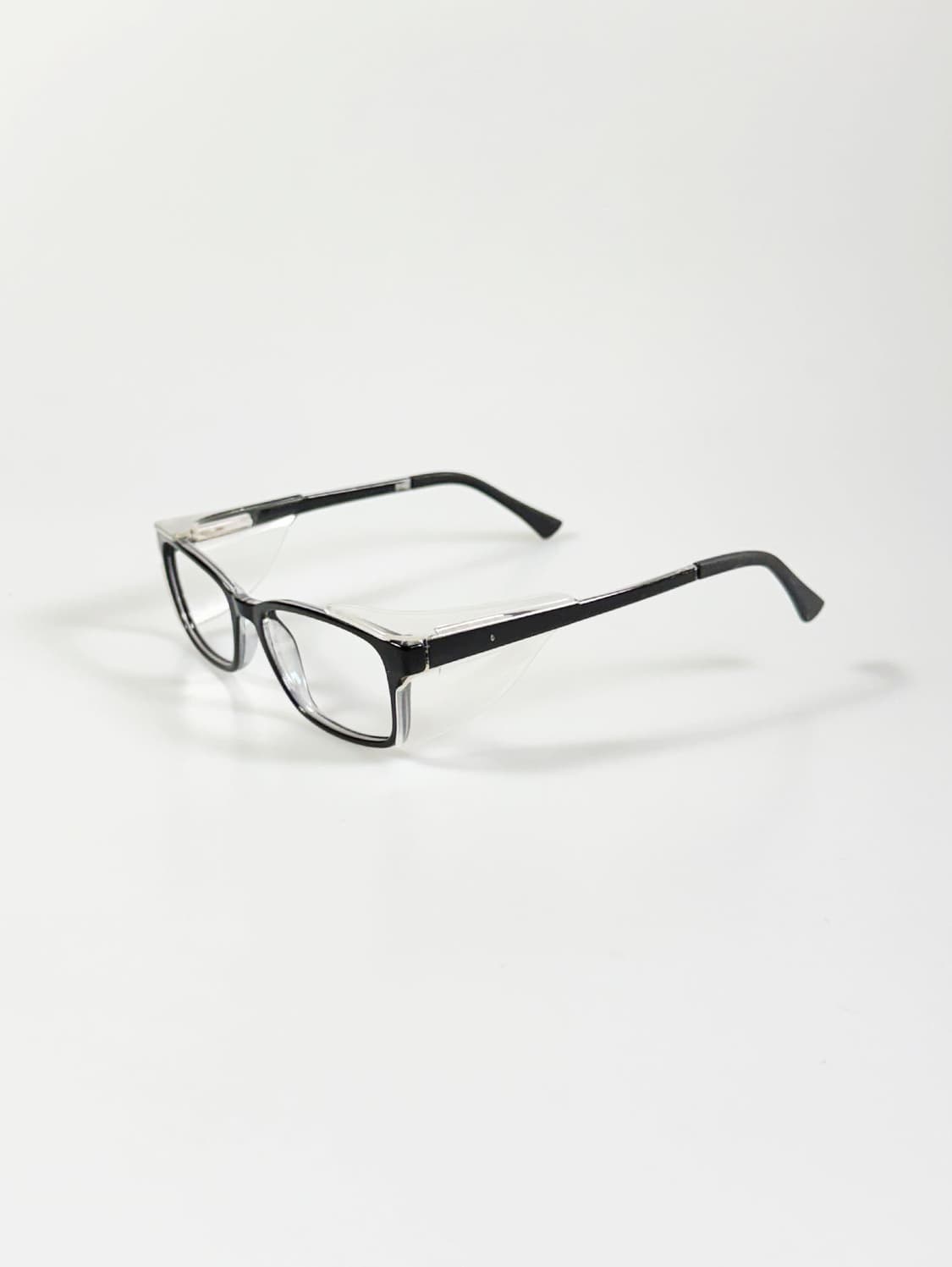 90s 유로피안 블랙 뿔테 스퀘어 쉴드 빈티지 안경 상품이미지3
