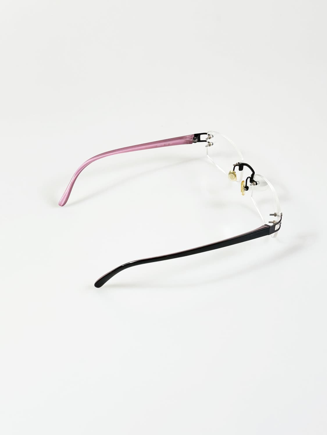 DARK 무테 스퀘어 프레임 빈티지 안경 상품이미지4