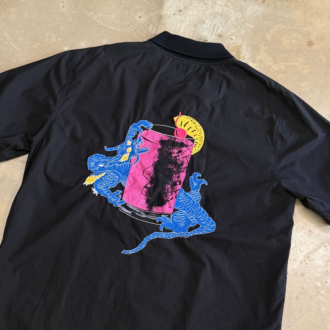 L 스투시 드래곤 칵테일 블랙 반팔 티셔츠 상품이미지1