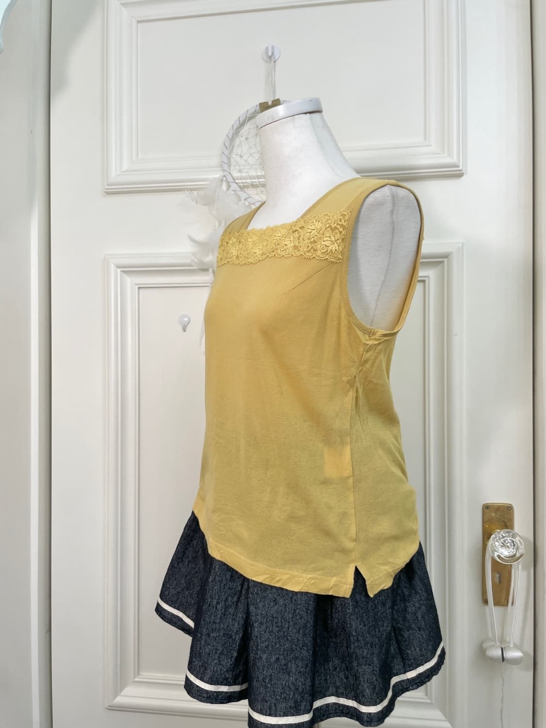 butter yellow check summer jacket(size-M 상품이미지8