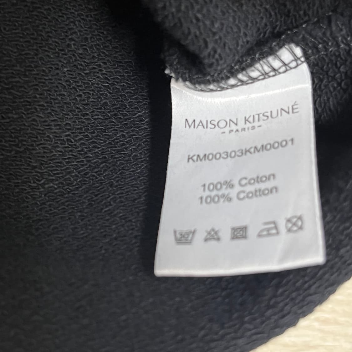 메종키츠네 더블 폭스 맨투맨 블랙  L사이즈 새상품 상품이미지4