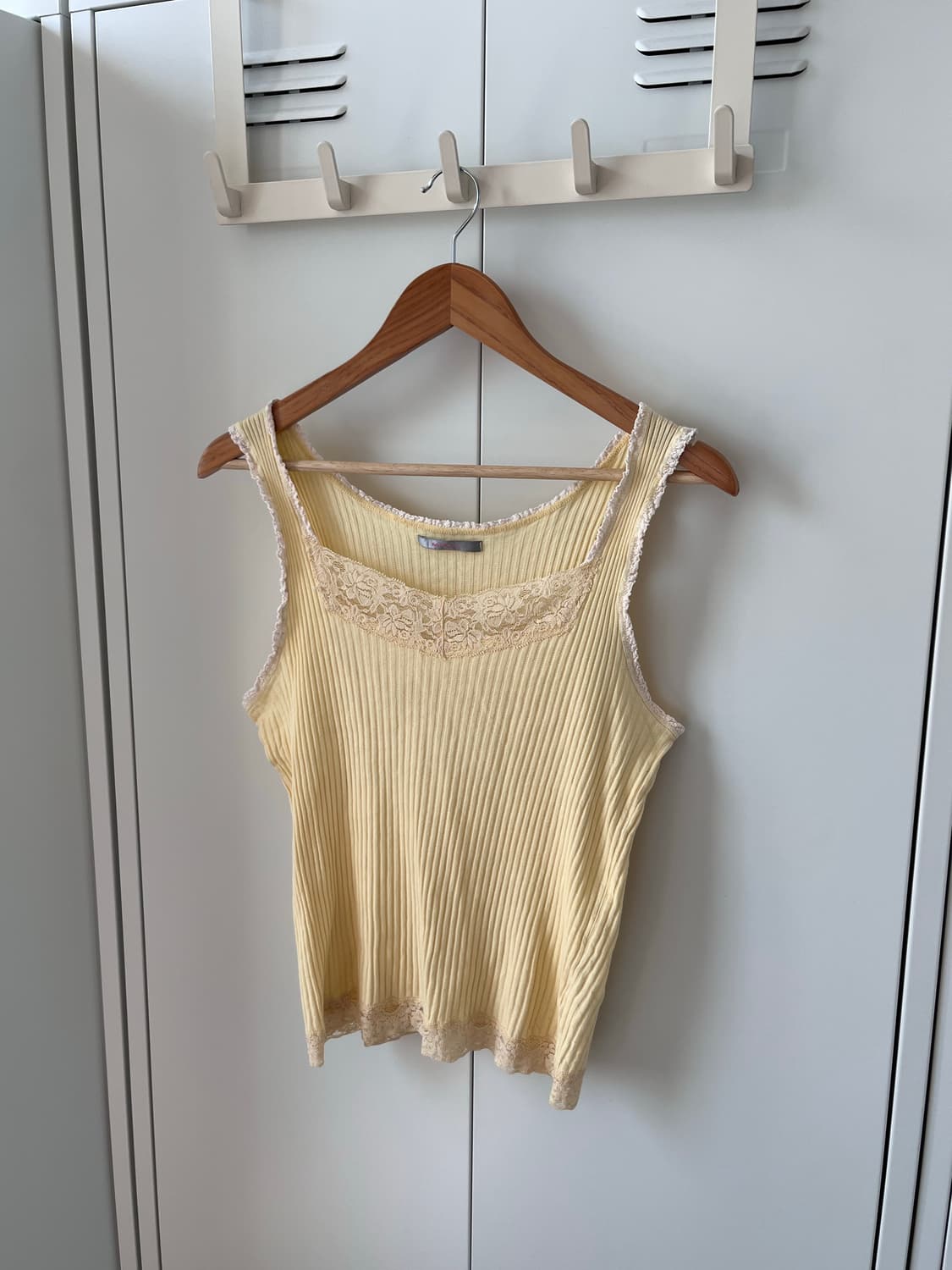 Mixt 연노랑 레이스 골지 레이어드 슬리브리스 상품이미지2