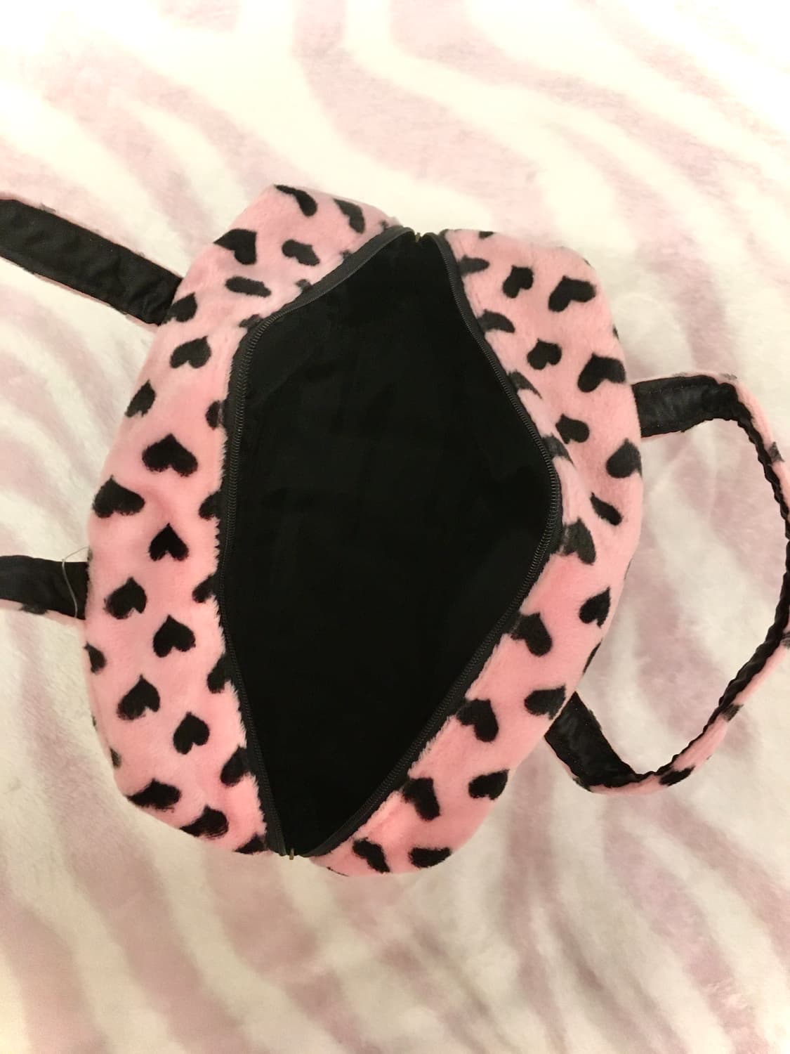 트랄라라 하트 리본 퍼 핸드백 토트백 히메갸루 오네갸루 헤이세이 상품이미지5