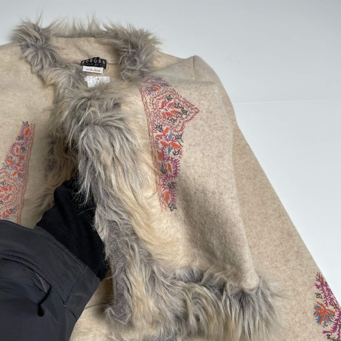 Morgan 울 블렌드 퍼 가디건 (france made) 상품이미지5