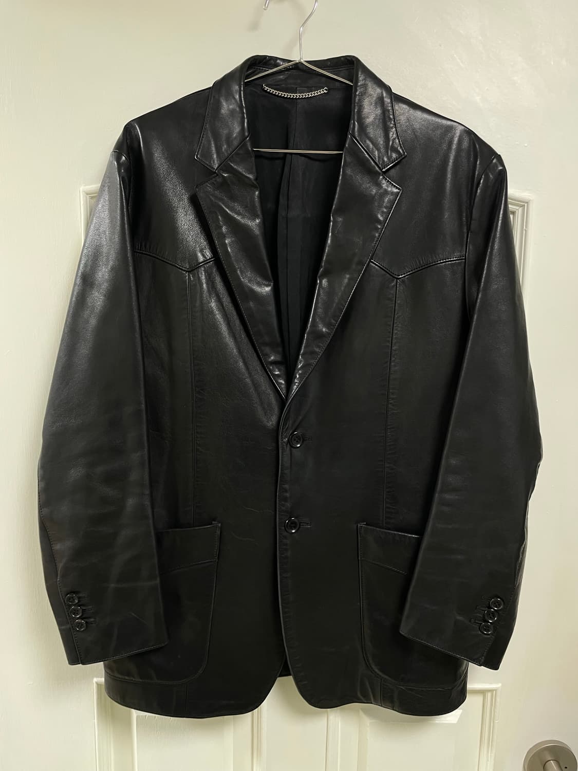 와코마리아 19FW 웨스턴 소가죽 레더 자켓 (M) 상품이미지2