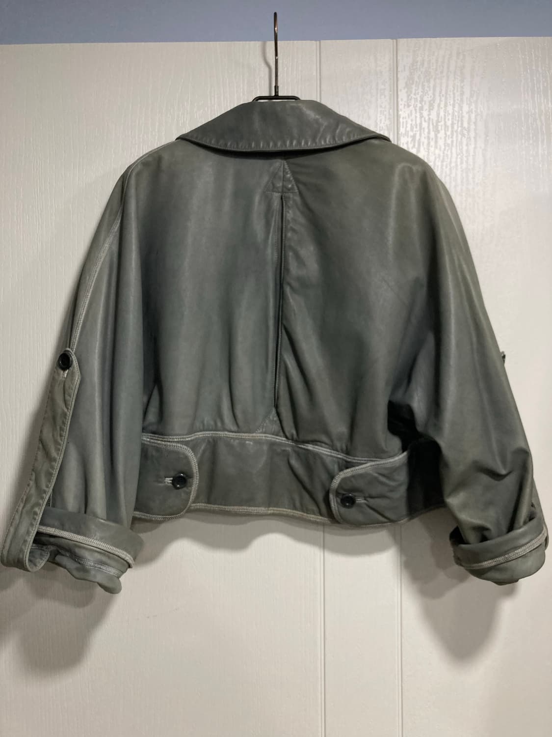 2000s 마르니 가스마스크 크롭 가죽 자켓 상품이미지6