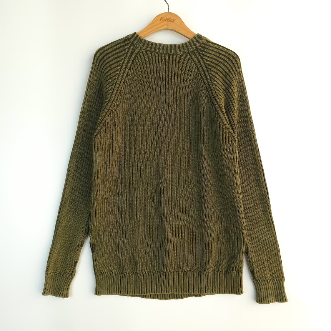 탑기어 TopGear 립 니트 스웨터 카키 105 상품이미지3