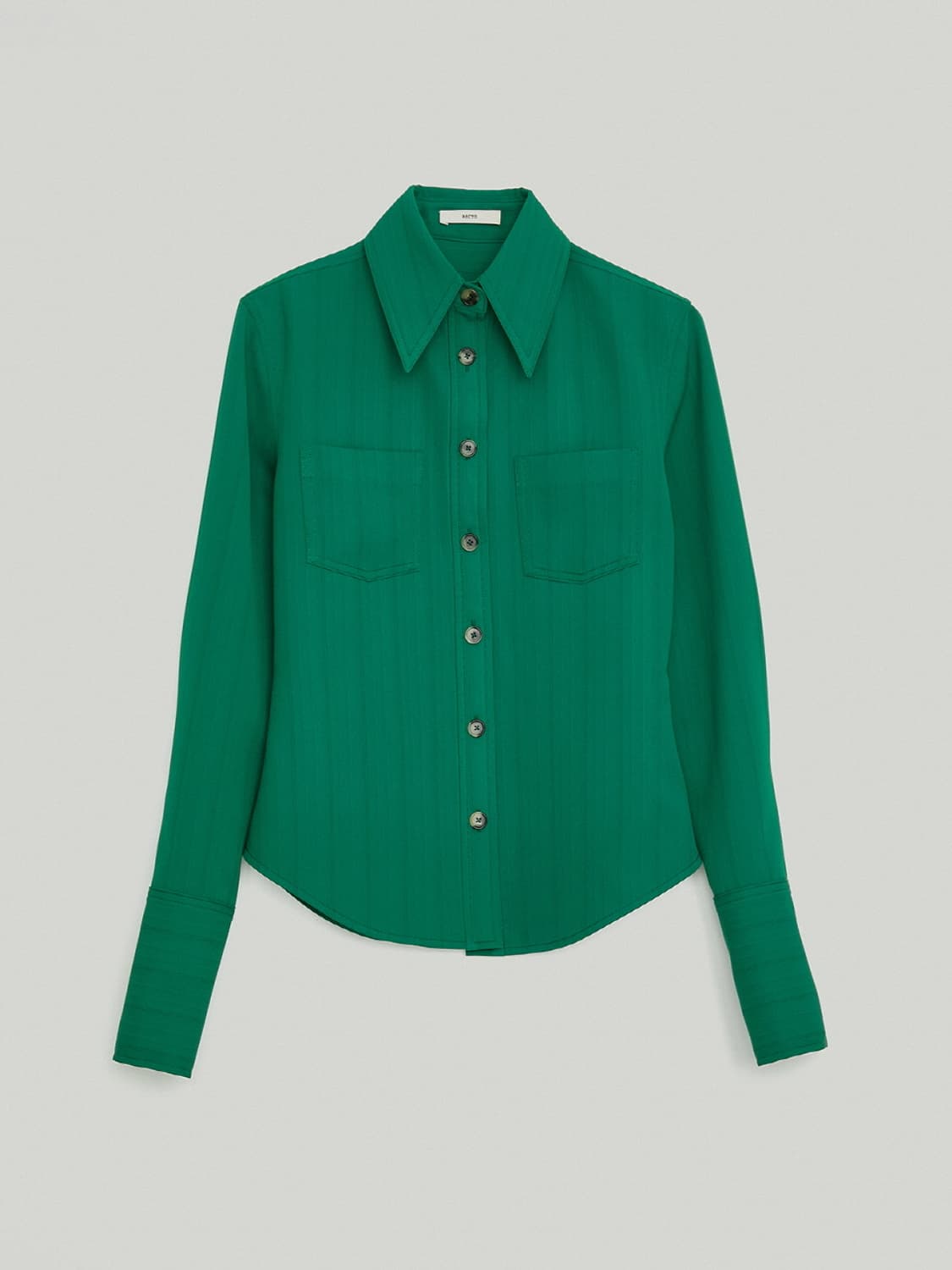 Recto-SUNRISE STRIPE SHIRTS(JADE GREEN) 상품이미지5