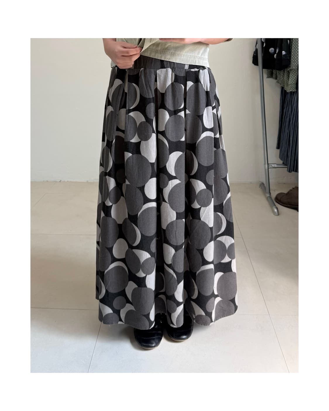 빈티지 도트 스커트 상품이미지1