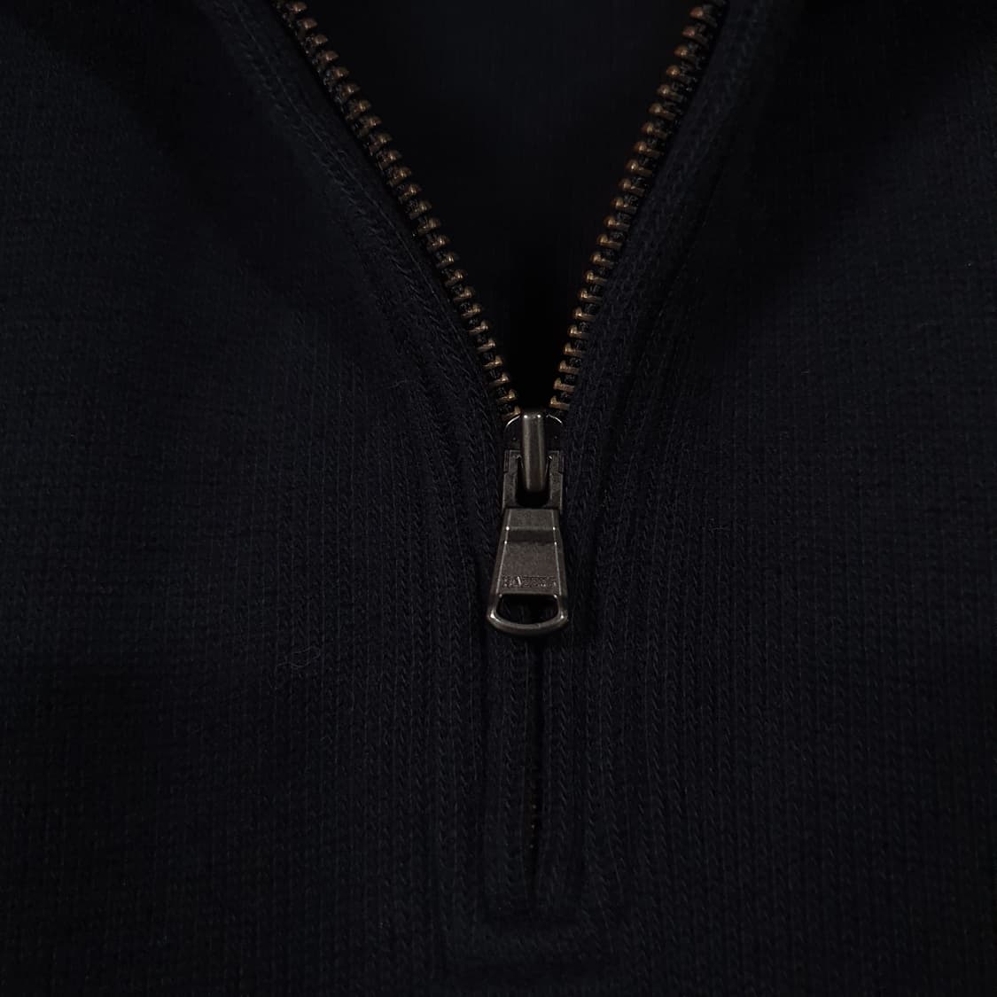 헤지스 신형 22FW 사카리바 하프집업 긴팔티 코튼 니트 스웨터 블랙 L 상품이미지6