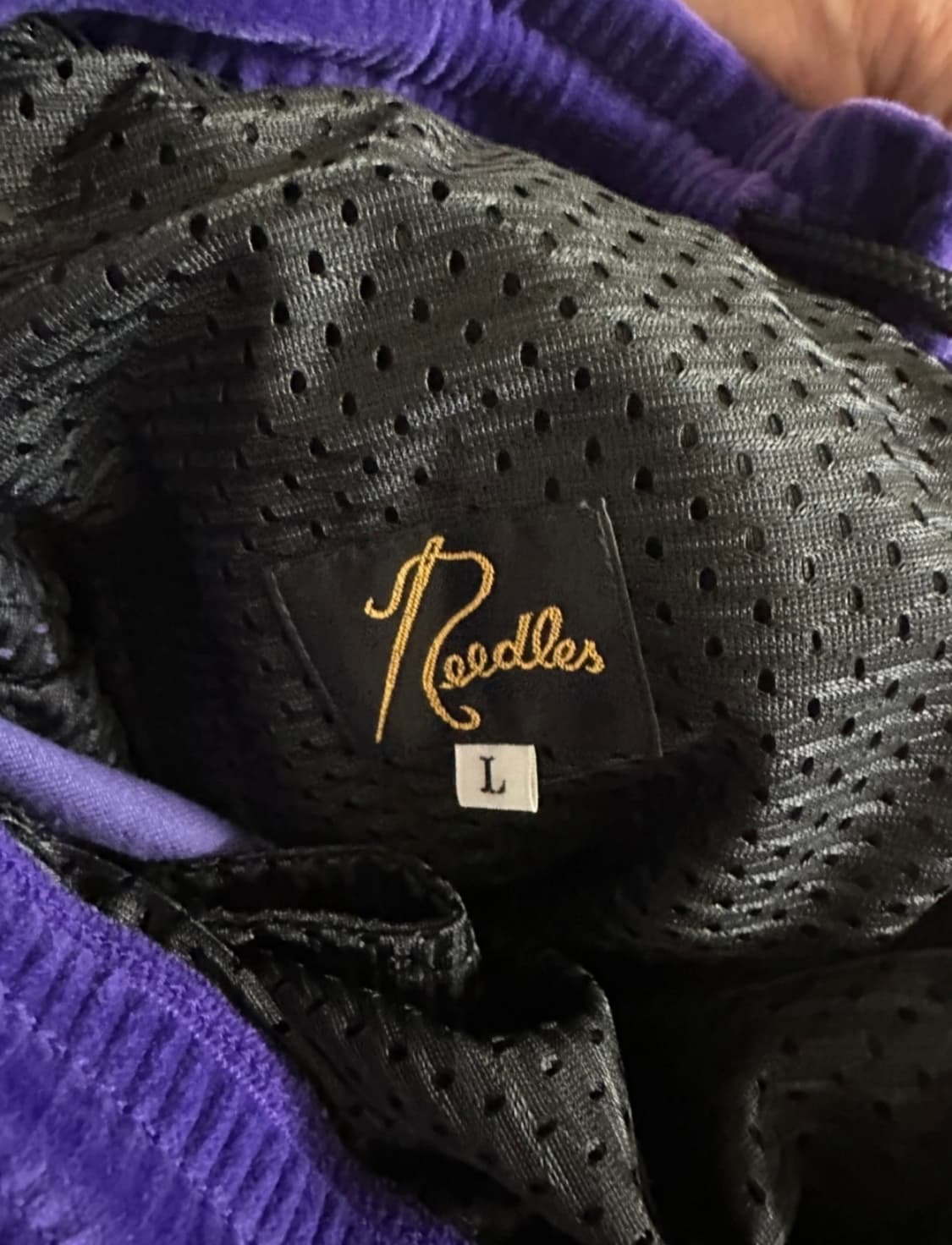 니들스 벨루어 트랙팬츠 퍼플 M사이즈 상품이미지2