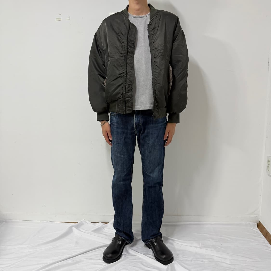 톰보이 글렌 체크 리버시블 Ma-1  상품이미지1