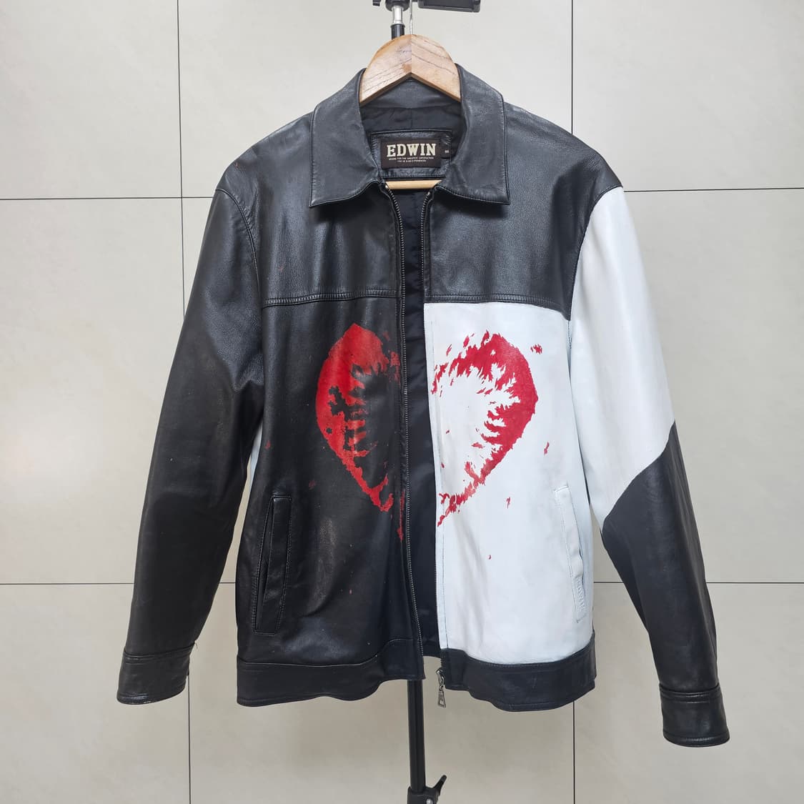 [95] Custom heart leather jacket 양가죽자켓 상품이미지2