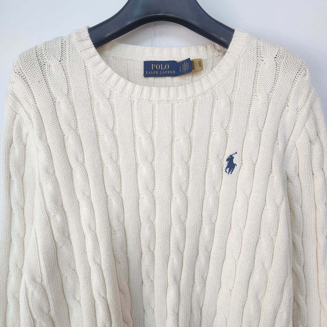 폴로 랄프로렌 아이보리 케이블 니트 상품이미지2