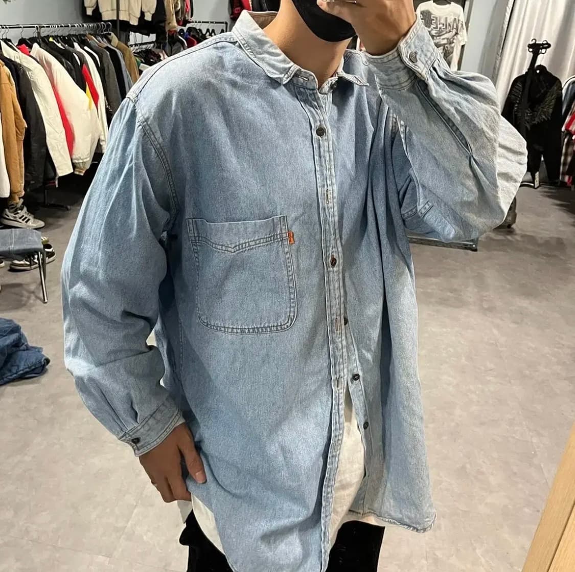 00s Levis 오랜지탭 데님 셔츠 (110) 상품이미지7