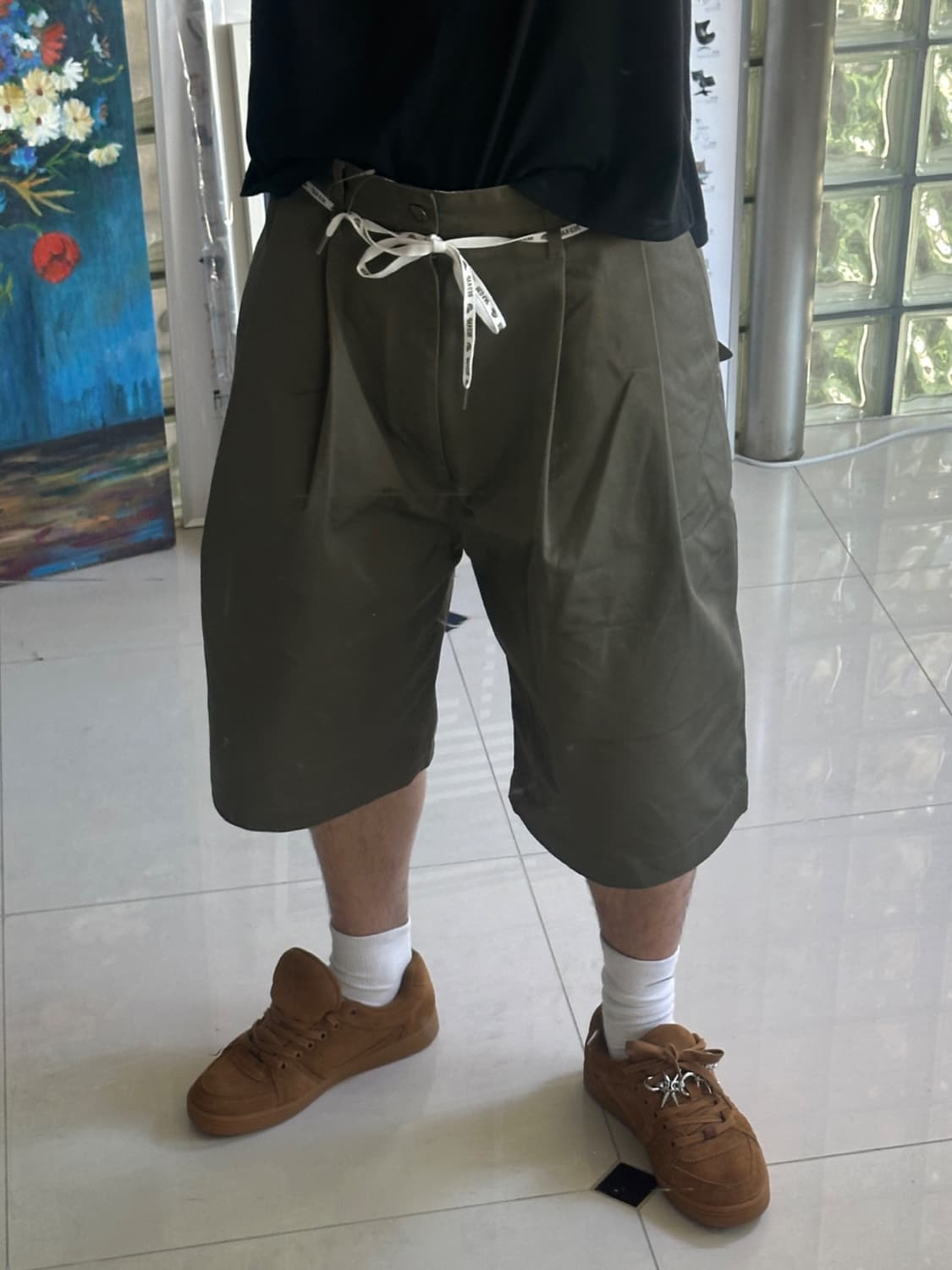 2tuck wide baggy shorts 상품이미지3