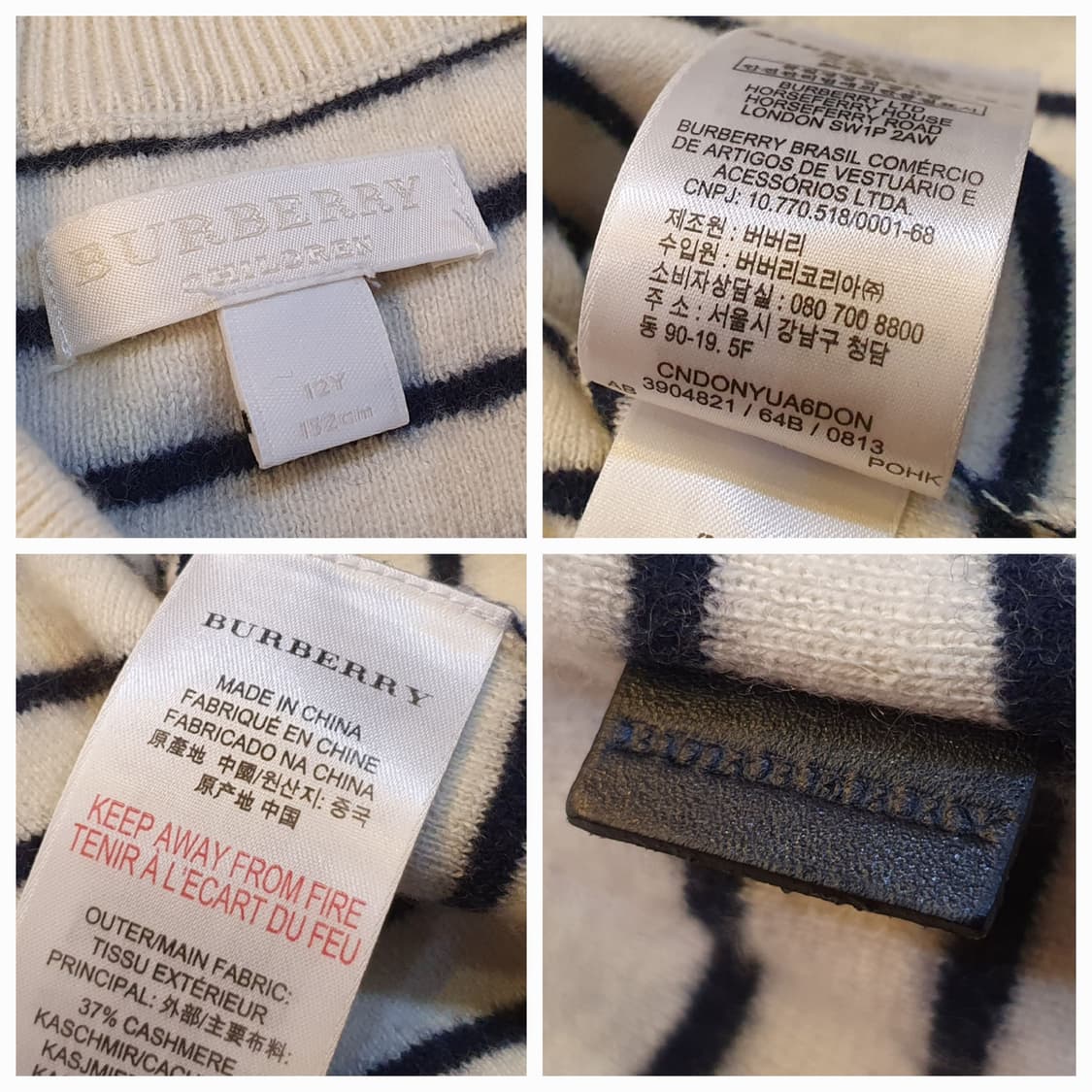 44.버버리 Cashmere 반팔니트 상품이미지6