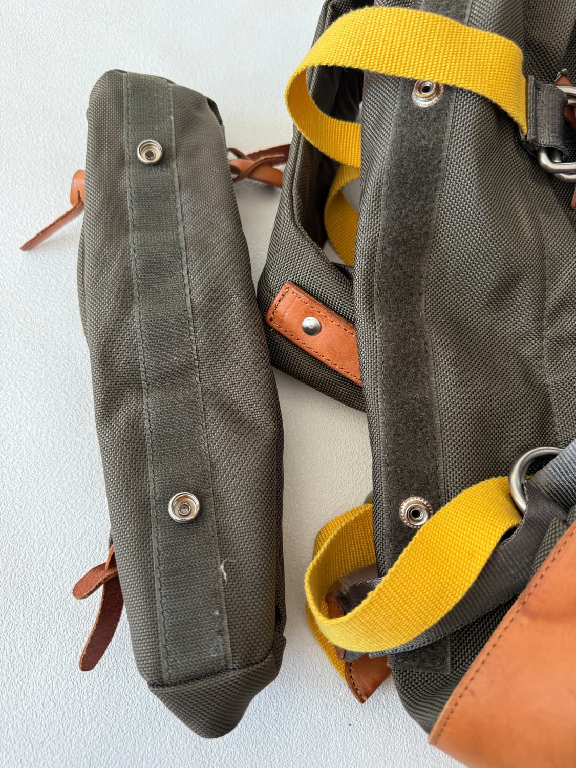 Pre owned 나일론&레더 백팩 상품이미지8