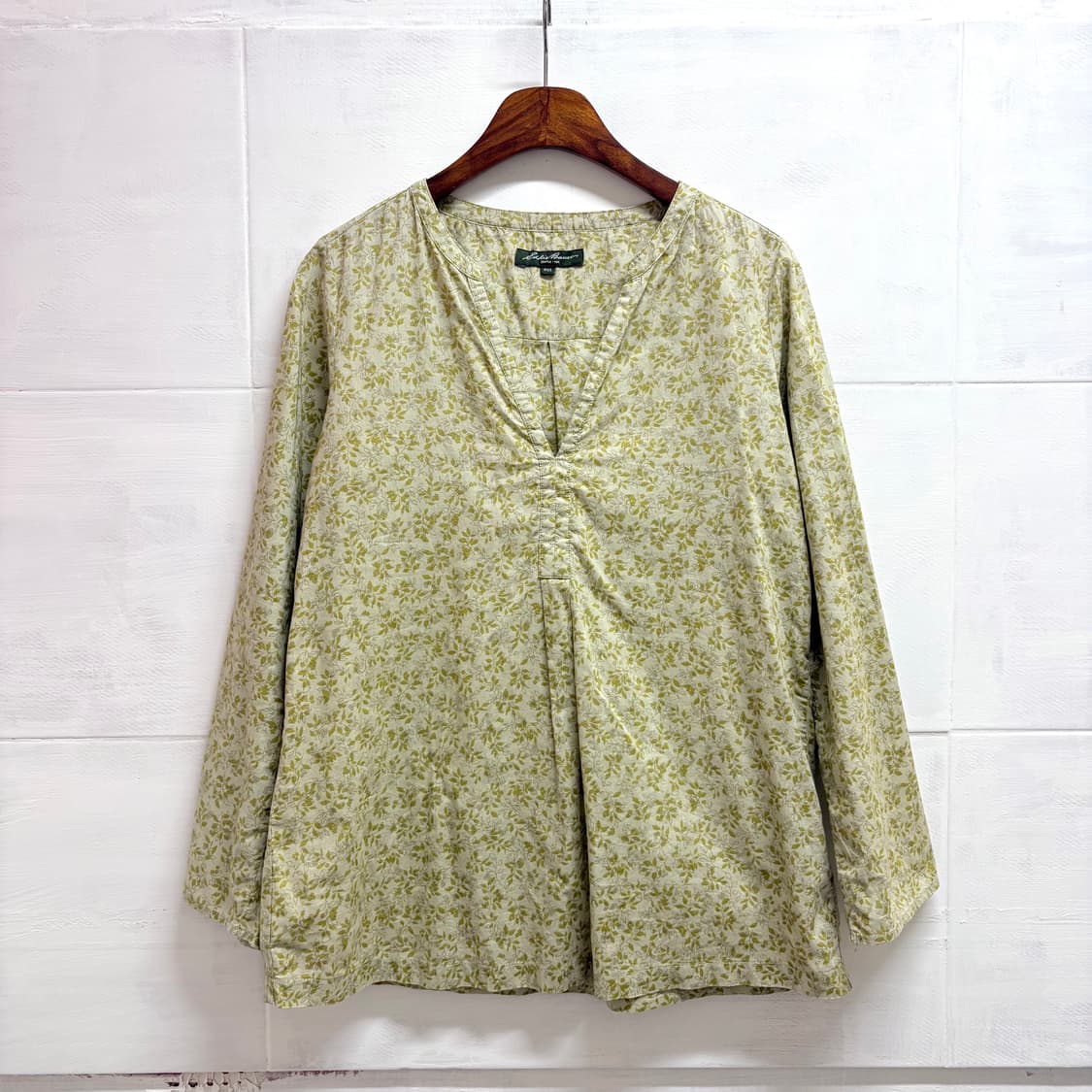 Eddie Bauer 도트 플라워 코튼 블라우스 USA 상품이미지1