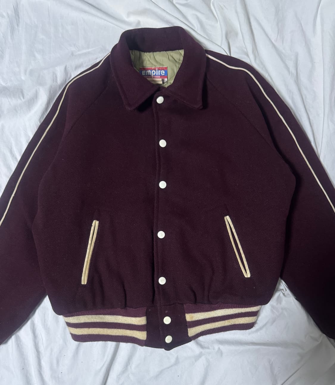 70s usa empire sporting goods 울 스타디움 자켓 상품이미지3