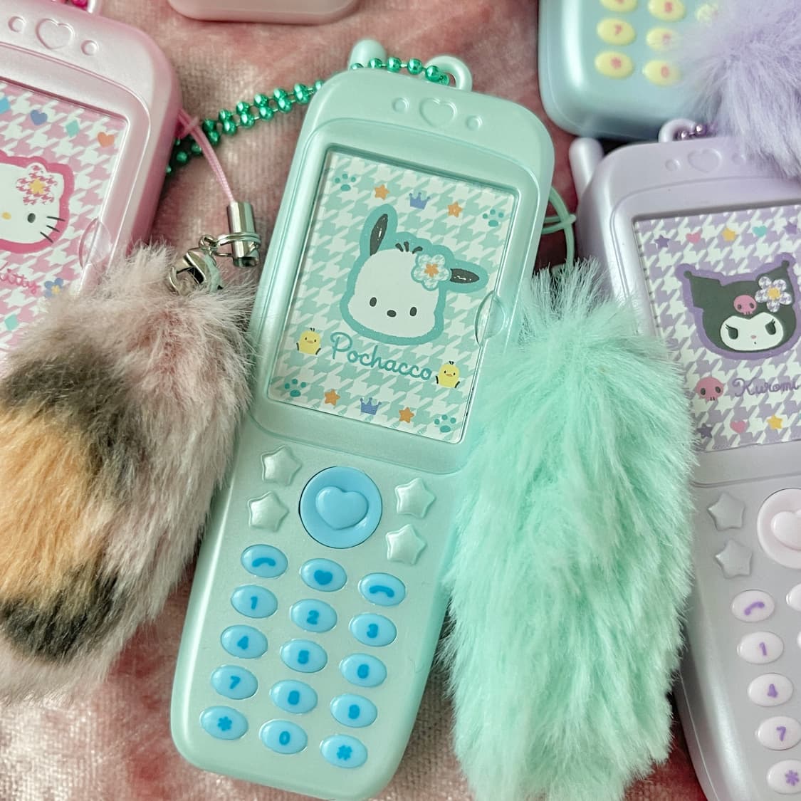 산리오 코갸루  헤이세이 피처폰 증사 포토 홀더 일괄 핸드폰 키링 갸루 상품이미지3