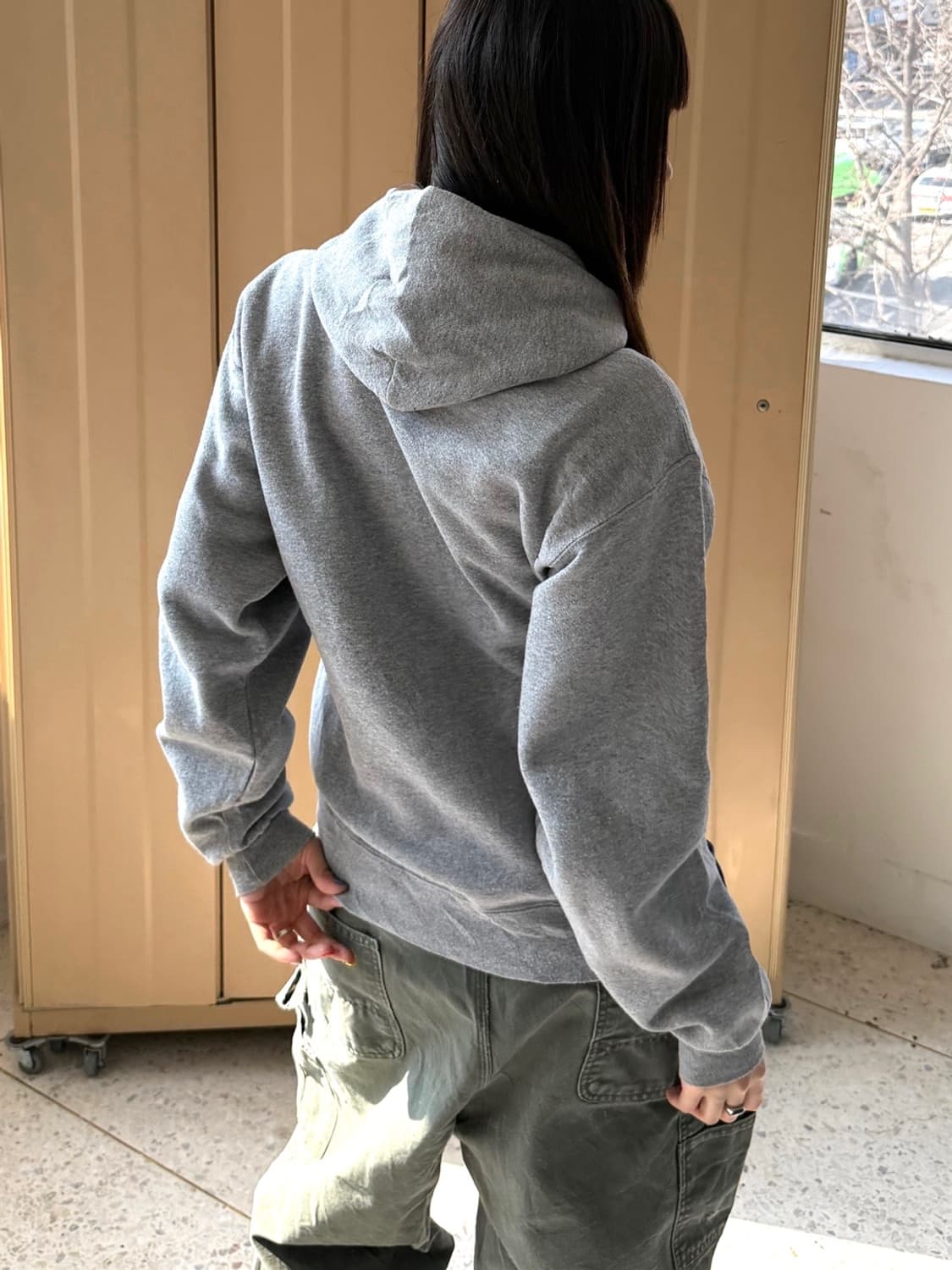 밀리터리 NAVY 후드집업 그레이 상품이미지3