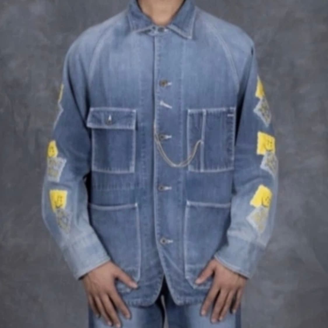 캐피탈 KAPITAL CACTUS 커버롤 스마일 패치 데님 자켓 상품이미지8