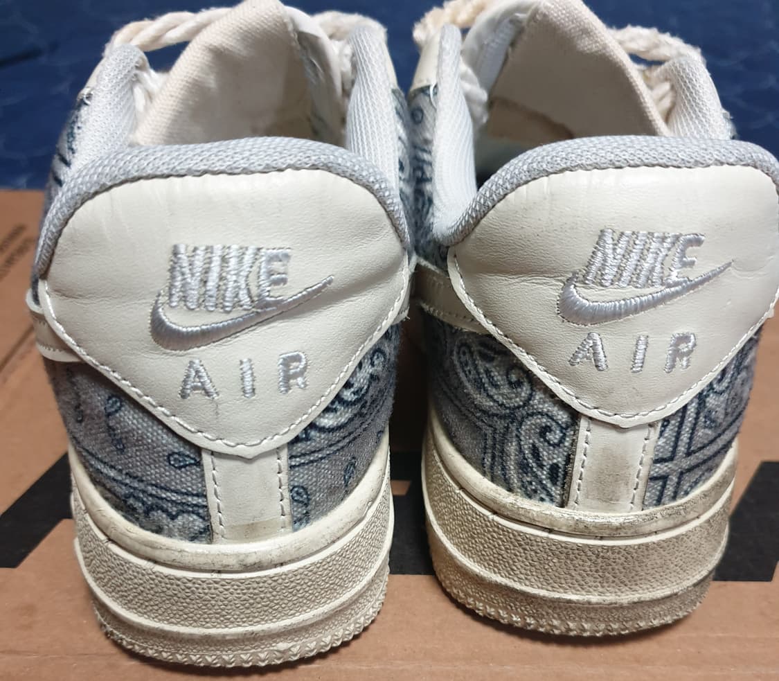 (커스텀) 나이키 에어포스1 캔버스 퍼 페이즐리 빈티지 스니커즈(230) 상품이미지5