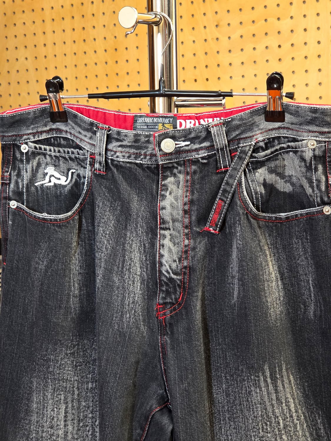 JPN 빈티지 스컬 자수 데님 팬츠 상품이미지8