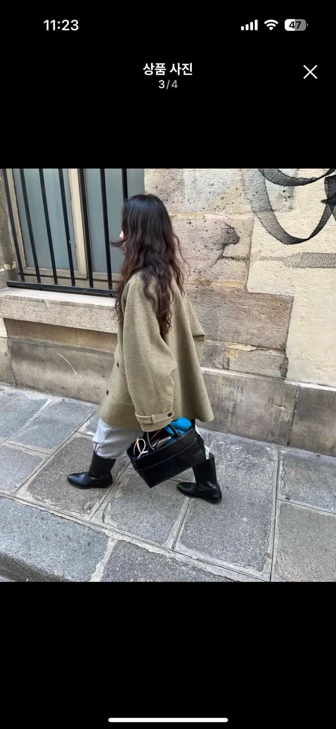 에토스 미디 코트 카키 상품이미지4