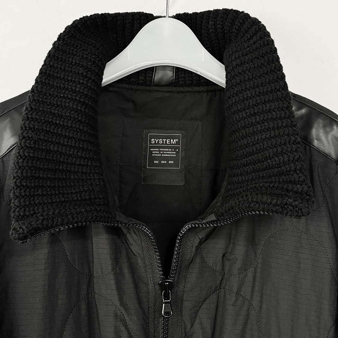 시스템옴므 23 니트 카라 퀼팅 패딩 점퍼 상품이미지2