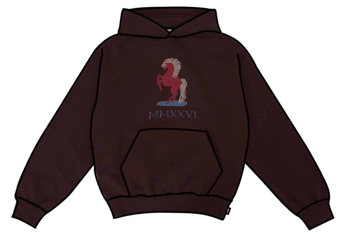 [L] IAB Studio 붉은 말 레드 홀스 후디 브라운 상품이미지2