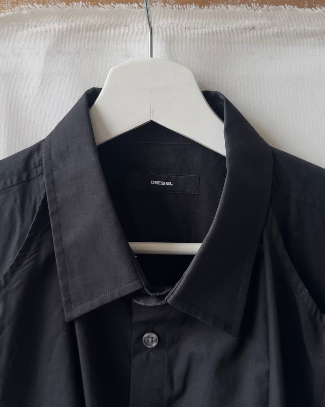 [DIESEL] black shirts layered zip-up 상품이미지2