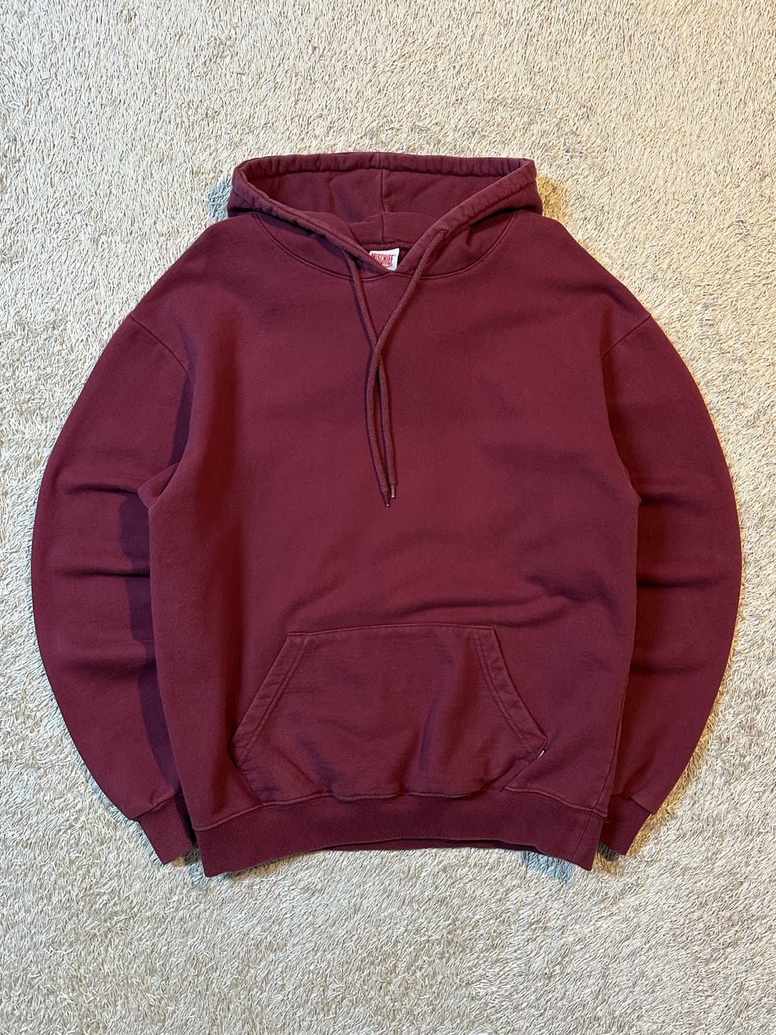 미스치프 MSCHF 백로고 후드티 버건디 상품이미지2