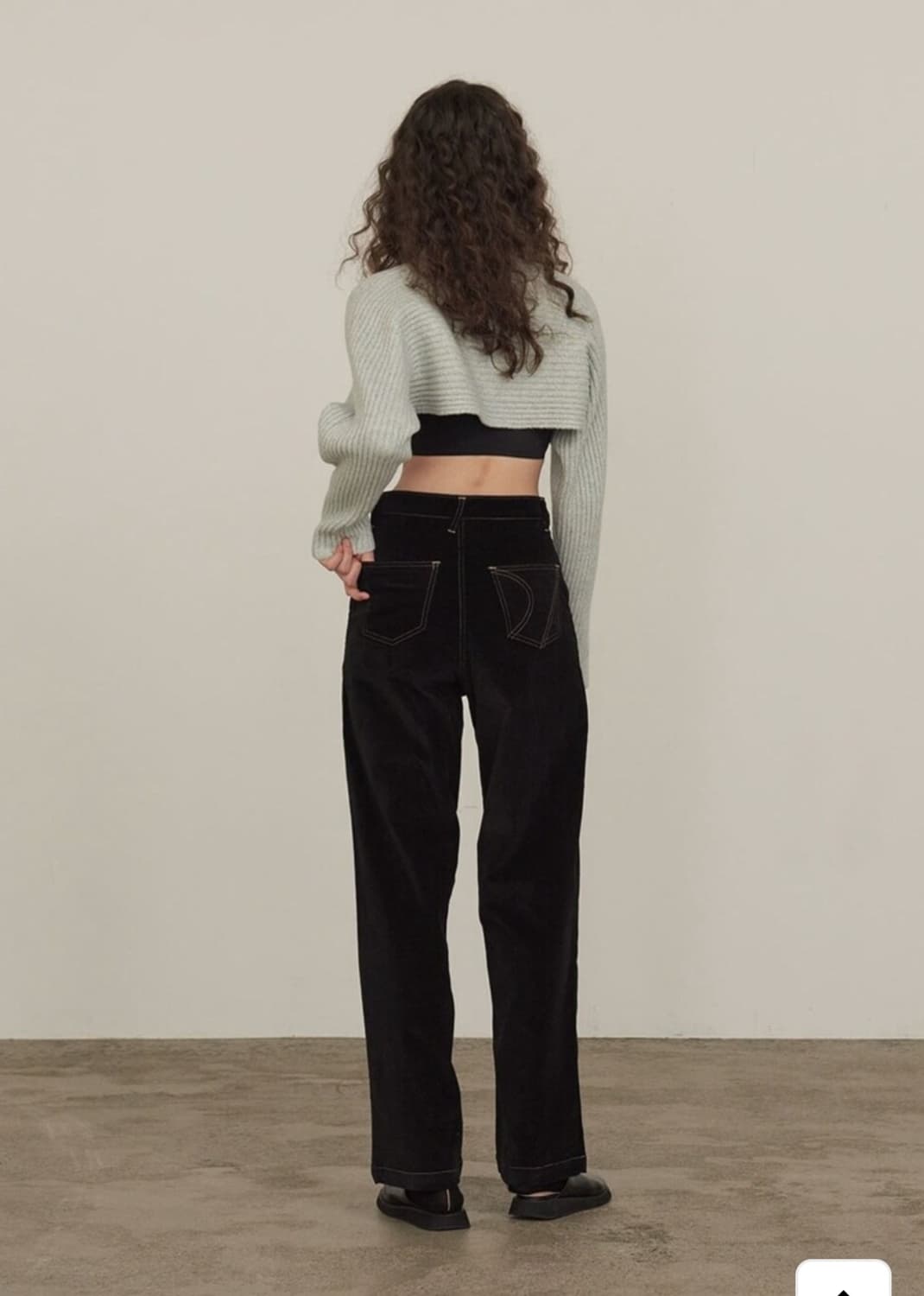 (S)다이애그널 벨벳 팬츠 상품이미지3