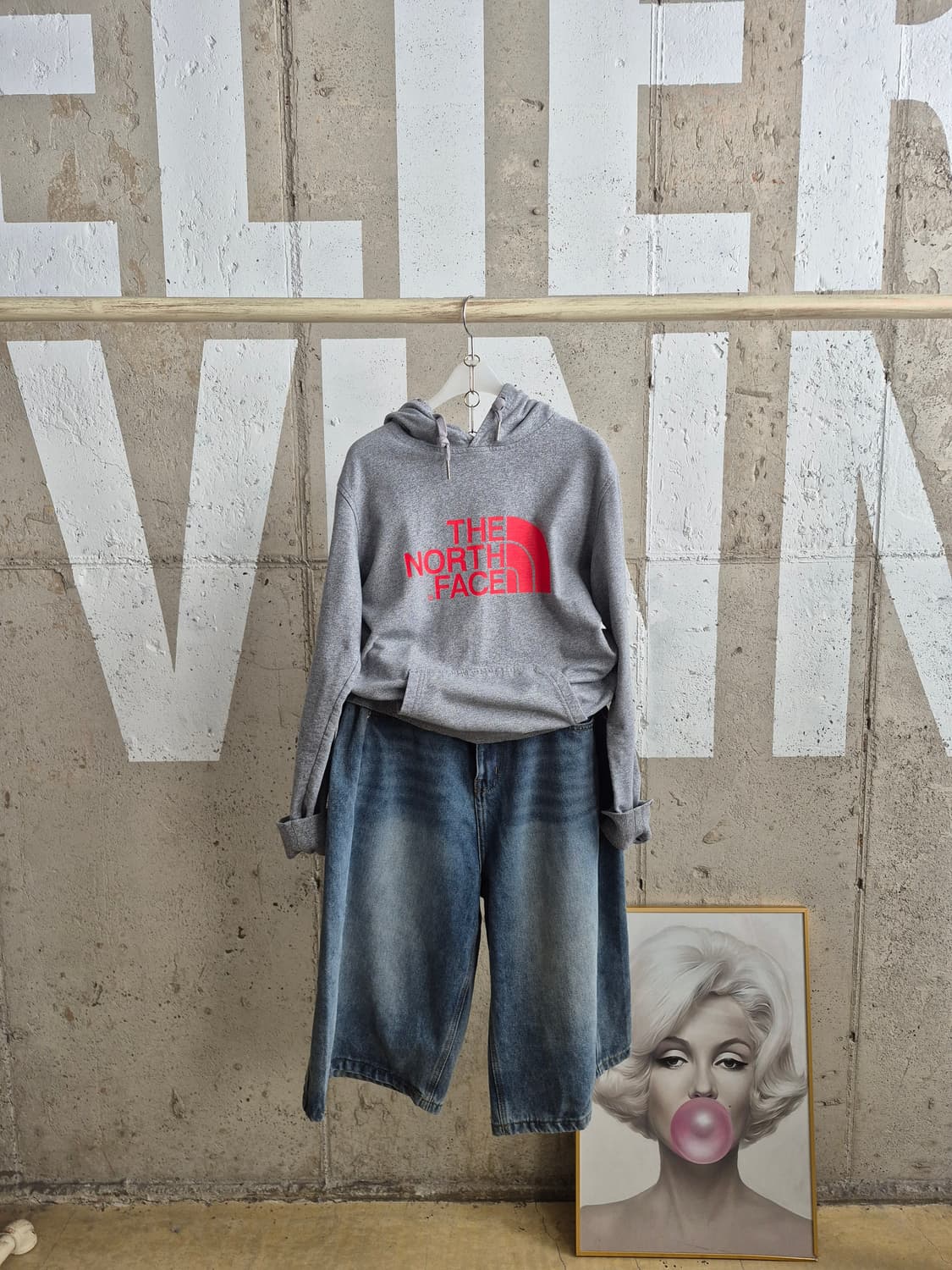 노스페이스 레드로고 후드맨투맨(TS 상품이미지1