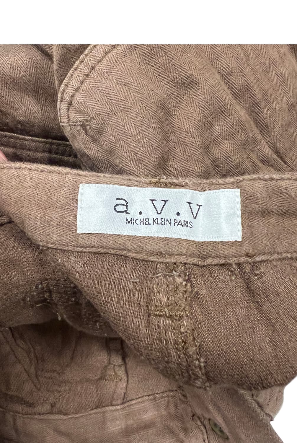 P057 a.v.v 브라운 포켓디테일 카고 7부 바지 상품이미지3