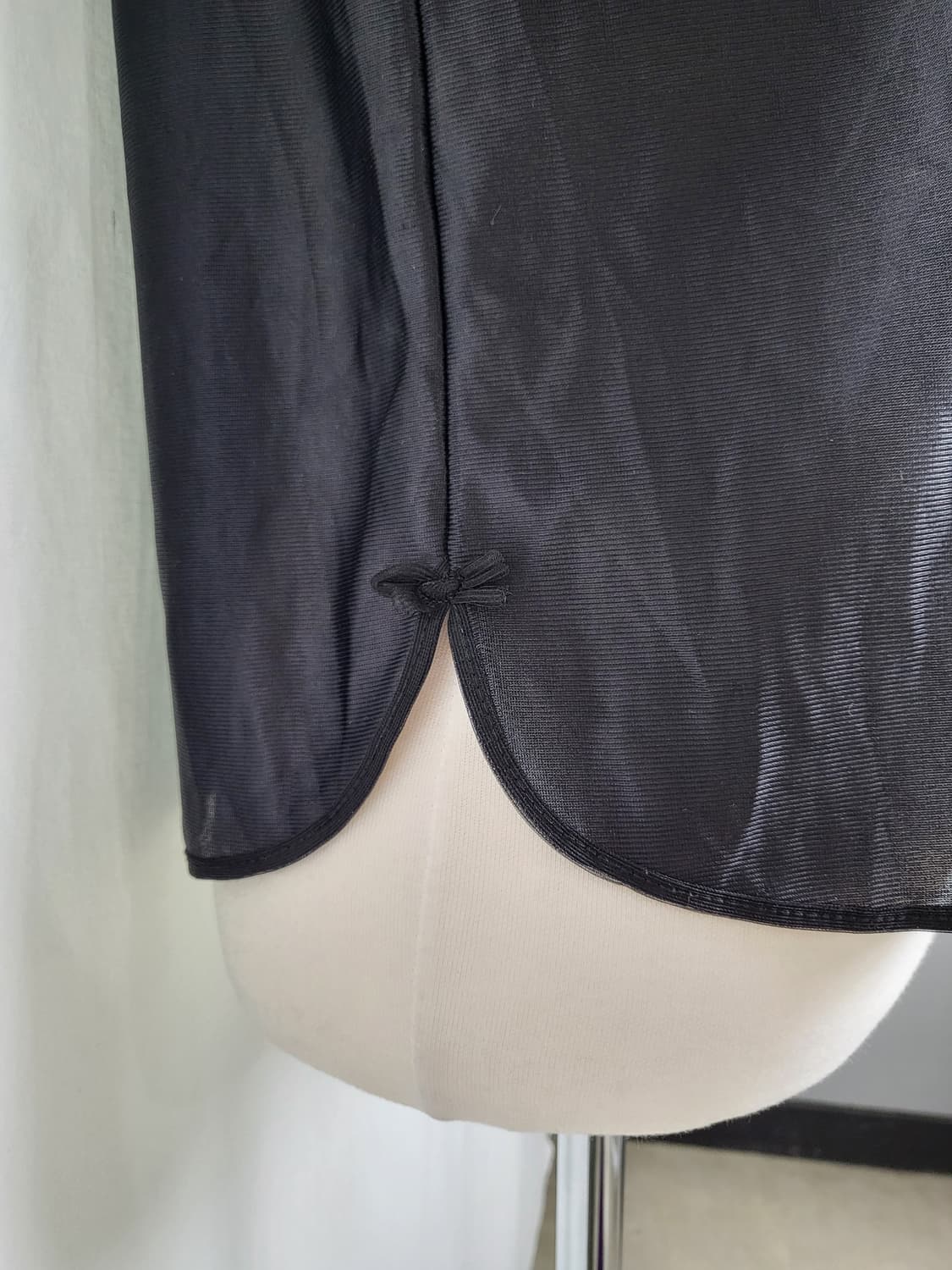 빈티지 미드나잇 블랙 자수 슬립 이너 나시 페어리 상품이미지4