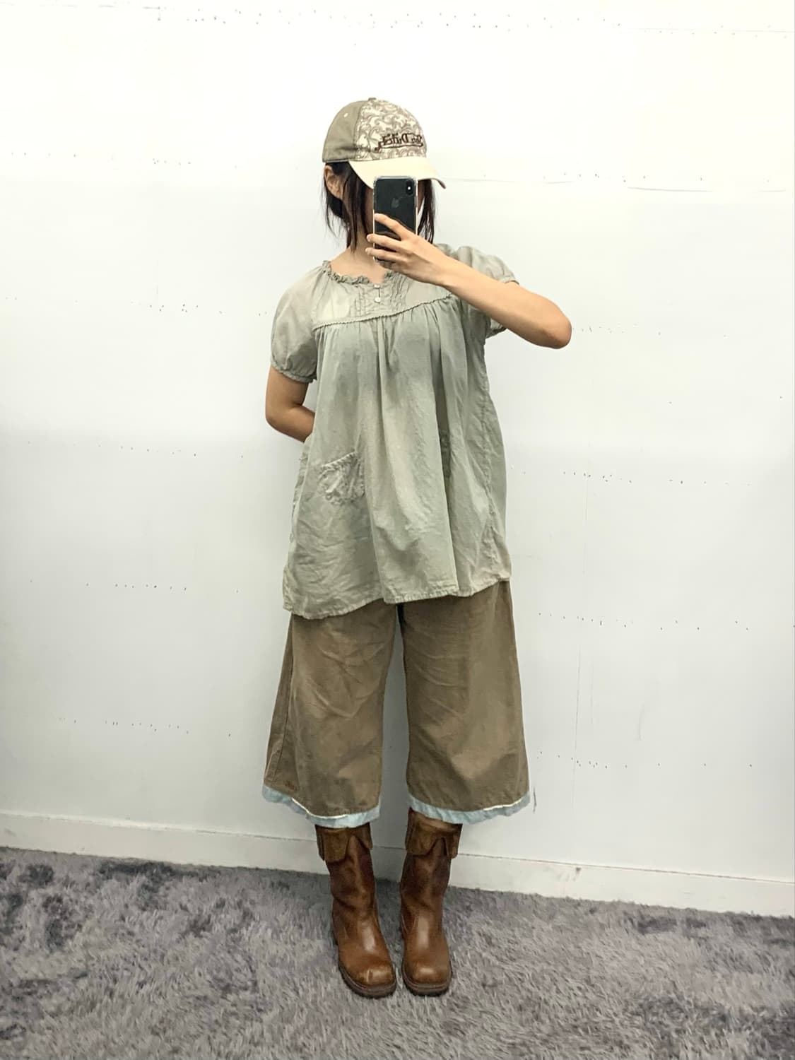 재패니즈 모리 프릴 포켓 탑 상품이미지1
