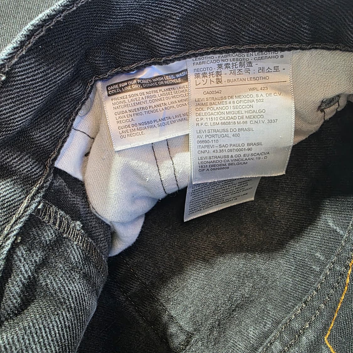 [W32L30]리바이스 505 블랙 데님 팬츠 상품이미지4