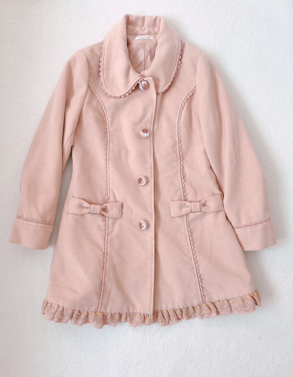 엑시즈팜 초코 리본 레이스 코트 라떼갸루 히메갸루 상품이미지1