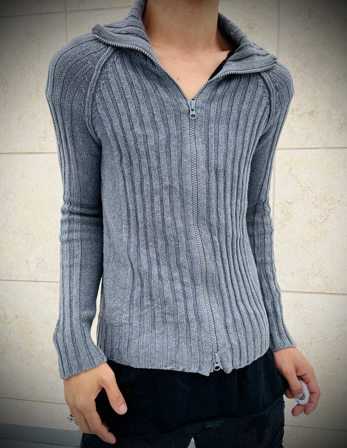 “BACK NUMBER” Chic Mood Grey Knit 2-way  상품이미지7