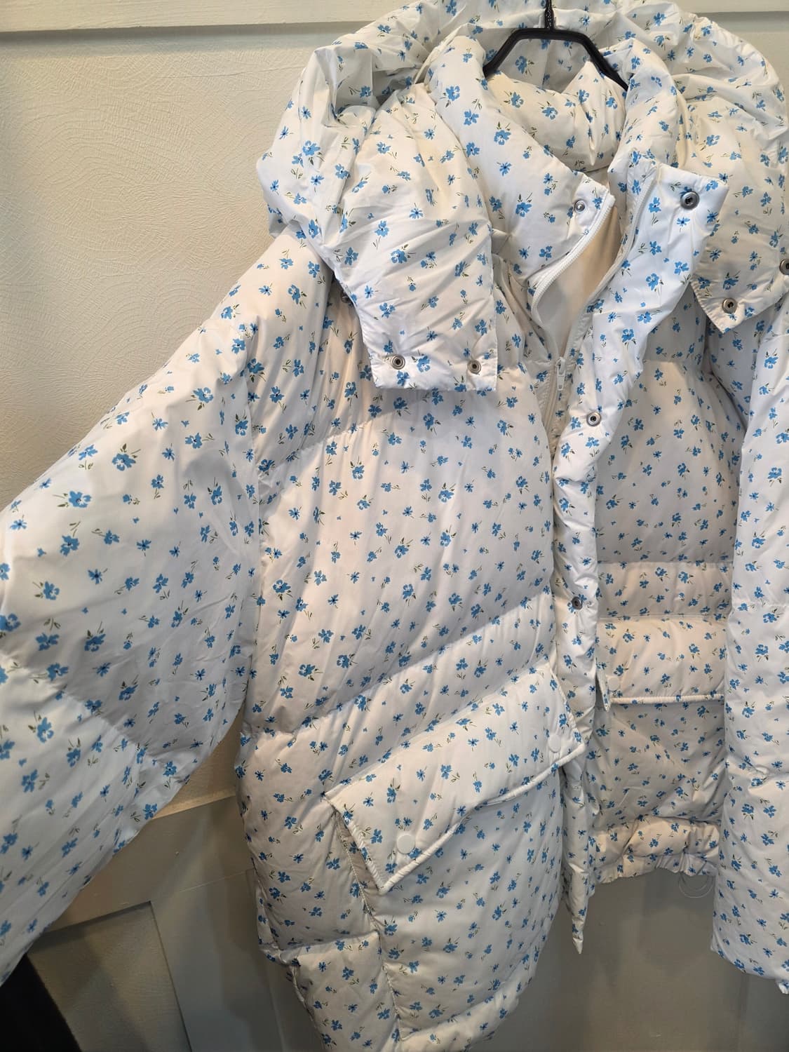 MIXXII 플라워 패턴 박스핏패딩 점퍼 상품이미지3