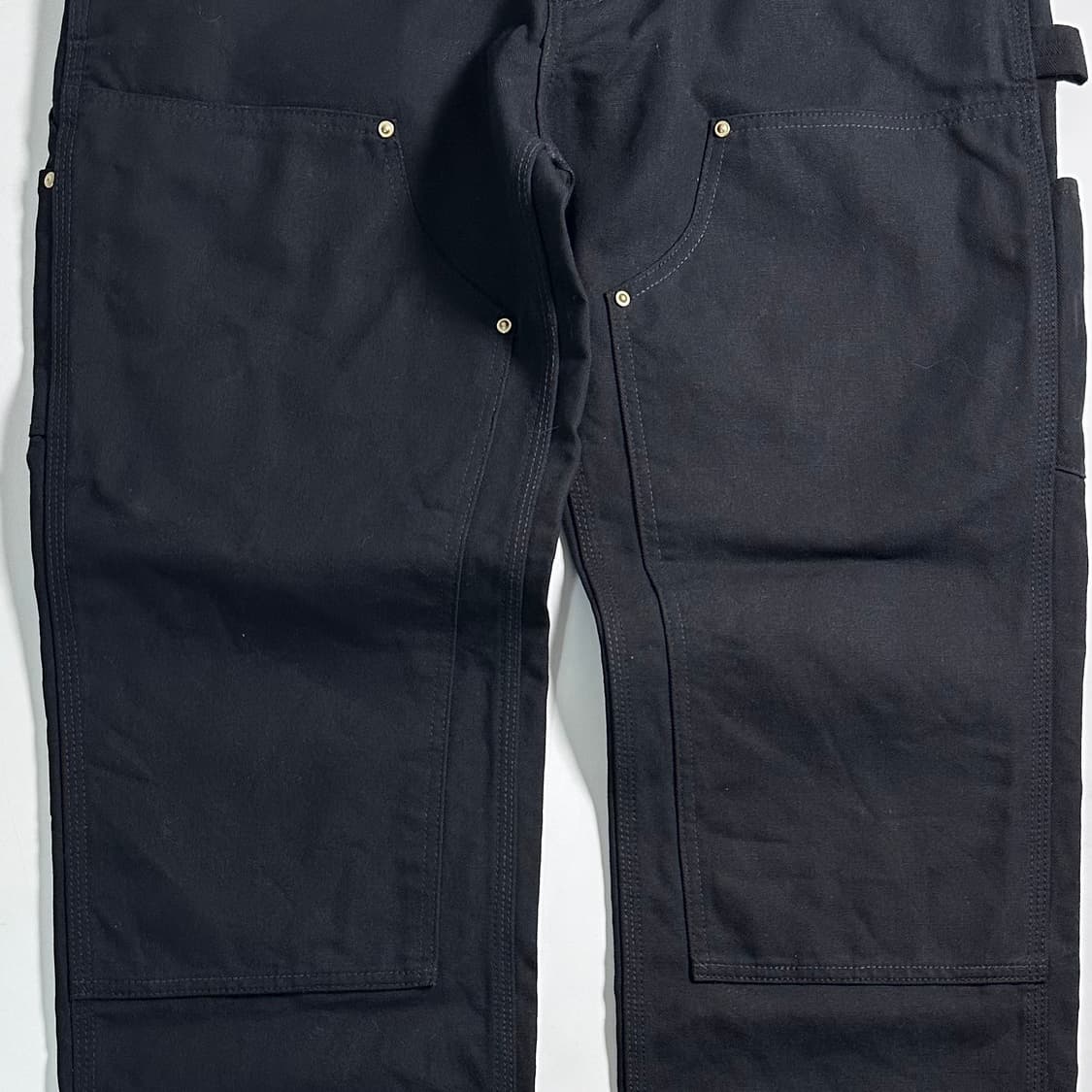 칼하트 b01 블랙 캔버스 더블니 팬츠  상품이미지3