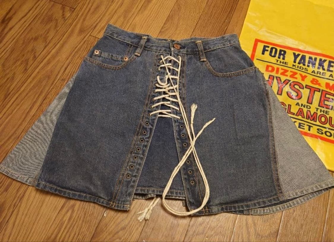 히스테릭 글래머 킨키 진 데님 스커트 상품이미지1