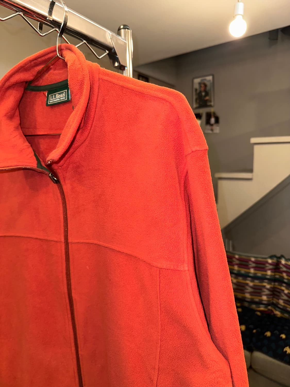 LL Bean material orange fleece jacket 상품이미지5