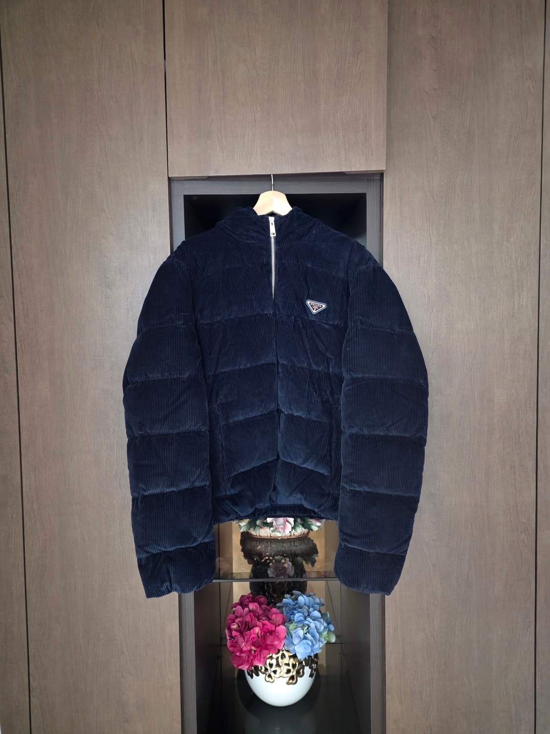 [50] 프라다 코듀로이 패딩 네이비(SGC072) 상품이미지1